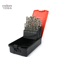 Feida 6542 25 pièces jeu de forets carbure tige droite mèches hélicoïdales pour acier à grande vitesse diamant acier inoxydable Machine-outil