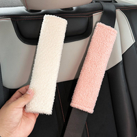 Protecteur d'épaule pour ceinture de sécurité auto en laine d'agneau douce, coussin de véhicule réglable avec Velcro pour soulager le cou des enfants, pour BMW Toyota Honda