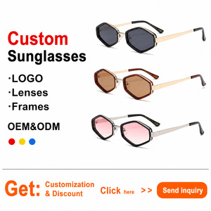 Lunettes de soleil Sunray Octagon Rim Narrow Alloy, style Metro, pour la vente en ligne sur le marché mondial - Product Image 2