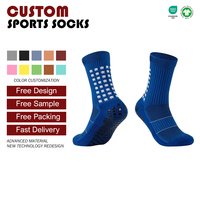 Chaussettes de football pour hommes de haute qualité respirant coton équipage anti-dérapant diabétique Logo personnalisé manchette bas sans Calcetines Deportivos