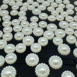 Taartdecoraties Ronde Vorm Plastic Crèmewit Halfparel Eetbaar Uiterlijk Bakkerij Randversiering Groothandel Fabriek Leverancier - Product Image 2
