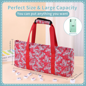 Ensemble de sacs de <span class=keywords><strong>mahjong</strong></span> de luxe américains transfrontaliers - Grande capacité, portable, en polyester, pour le rangement du <span class=keywords><strong>mahjong</strong></span>, idéal pour un usage <span class=keywords><strong>quotidien</strong></span> et en voyage - Product Image 3