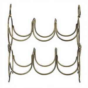 Support de rangement pour bouteilles de vin sous étagère, pour bar à domicile compact, décoration de cuisine, fer robuste, organisateur de vin écologique classique - Product Image 1