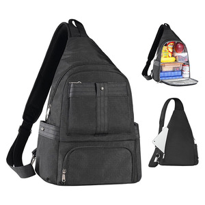 Custom Logo Leakproof Insulated Lunch Box Large Double Deck Tote Bag Modern <b>Cooler</b> Crossbody Lunch <b>Backpack</b> <b>for</b> Men Women Adults - Product Image 1