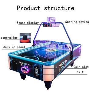 Table de jeu d'arcade Air Hockey économique avec compteur de score électronique, classique, pour 2 joueurs, à monnayeur - Product Image 4