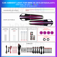 Voyeego, iluminación ambiental personalizada, luz de ambiente para coche, luz ambiental Original para coche para BMW X6 2015-2019