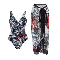 Robe de bain sexy pour femme, cache-maillot transparent avec volants léopard et motifs géométriques unis ou à motifs fruités