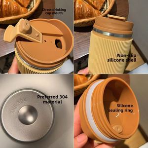Taza Térmica Aislada al Vacío de Acero Inoxidable 304/201, Aislamiento de 6-12 Horas, Anticaída, Diseño Moderno Minimalista, Taza de Regalo Unisex - Product Image 4