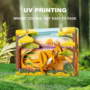 Jouets éducatifs en bois <span class=keywords><strong>3D</strong></span> écologiques de forme unique, modèles en bois simples pour enfants - Product Image 3