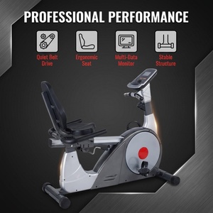 Vélo <span class=keywords><strong>d</strong></span>'exercice inclinable K-FIT GS-8.9R-2, vélo <span class=keywords><strong>d</strong></span>'<span class=keywords><strong>appartement</strong></span> pour la remise en forme à domicile, vélo stationnaire à pédales électriques avec écran LED - Product Image 2