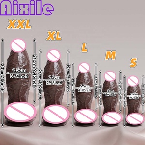 Dildo incurvé noir énorme et épais BBC à double densité avec ventouse puissante, pour stimulation du point G et usage anal, pour hommes et femmes - Product Image 6