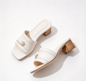Chaussures à talons hauts en cuir mat pour femmes actives, avec bride cheville, talon épais noir, bout amande classique, idéales pour les festivals, style jeune et féminin - Product Image 4
