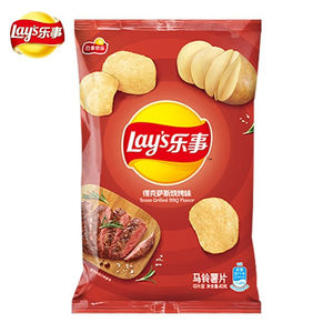 มันฝรั่งทอดขายดีที่สุด Lay 40 กรัมของว่างที่แปลกใหม่รสท้องหมูย่างถ่าน - Product Image 3