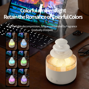 Sommeil Relaxant Humeur Goutte D'eau Son 7 Couleurs Lumières 500ml <span class=keywords><strong>Pluie</strong></span> Nuage Humidificateur Aromathérapie Diffuseurs Avec Télécommande - Product Image 3