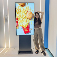 Pantalla LCD para Interiores/Exteriores 4K Android, Tablero de Menú Digital, Publicidad, Exhibición, Soporte de Exhibición, Señalización y Pantallas Totem IP66 55, TV Táctil