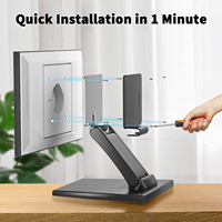 Support pour écran Wearson Echo Show 15 pour cuisine, support de moniteur en métal, support VESA 75 100, support de moniteur de bureau pliable pour petit écran