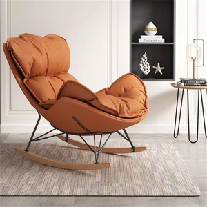 Fauteuil à bascule Chesterfield moderne pour salon familial, fauteuil de détente pour adulte, une place, non pliable, canapé paresseux en cuir véritable pour la maison - Product Image 3