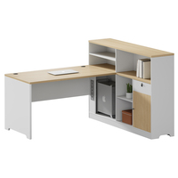 Poste de travail moderne à panneaux en bois Mobilier de bureau Poste de travail partenaire partagé pour l'environnement de bureau moderne