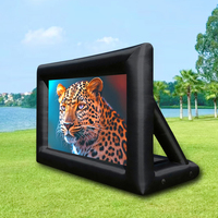 Grand écran de cinéma gonflable pour l'extérieur, écran de projection pour jardin, 20 x 16 pieds, PVC, souffleur d'air pour projection à longue portée