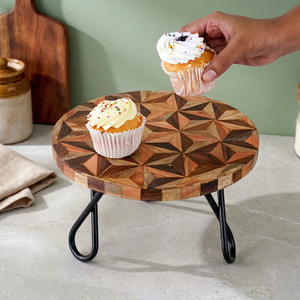 Support à gâteau en bois classique fait main, qualité supérieure, design époustouflant, passe au lave-vaisselle, pour gâteaux de mariage et de fête, Falak World Export - Product Image 1
