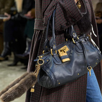 Sac Fourre-Tout Épaule en Cuir Véritable Haut de Gamme pour Femme, Design Classique Rétro à Serrure, Marque de Créateur de Luxe