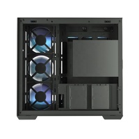 Boîtier PC Gamer Moderne pour Aquarium, Noir, SPCC, Tour Moyenne ATX, Châssis de Bureau en Alliage d'Aluminium avec Verre Trempé de 3,0 mm