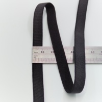 Usine Polyester Enduit Tissé Sangle Élastique 38mm Largeur Élastique Plié Bande Nylon Ceinture Bias Bande avec 10mm Sangle de Tête de Dess