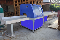 Machine à scier circulaire automatique verticale pour palettes en bois, pour la découpe de planches