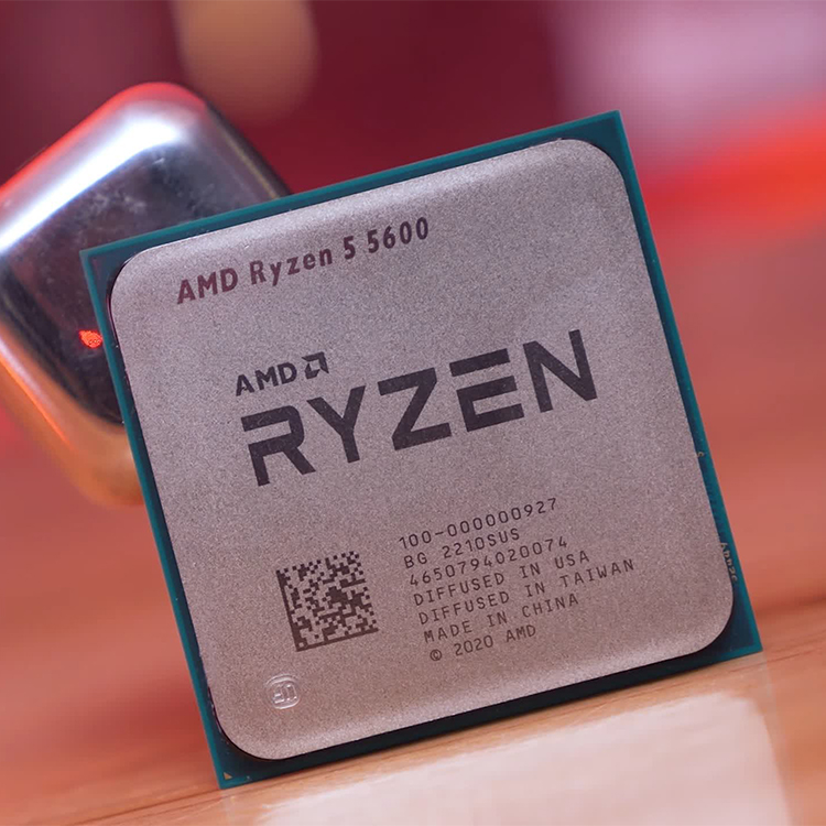 Processador amd ryzen 5 5600, processador de mesa (r5)7nm 6-core