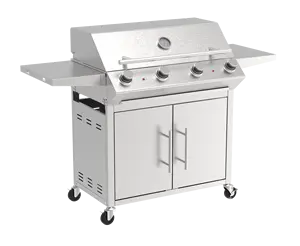 Hot bán 4 đầu đốt mở rộng có thể điều chỉnh chiều cao khí đốt tự nhiên bên ngoài nhà bếp ngoài trời thịt nướng gas BBQ nướng