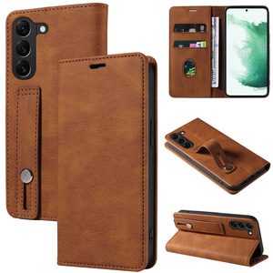 Funda de Teléfono de Cuero PU Tipo Folio para Samsung <span class=keywords><strong>Galaxy</strong></span> S26 S25 S24 S23 Ultra S22 S10 A51 con Cierre Oculto y Ventana Deslizante Minimalista - Product Image 1