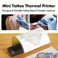Imprimante de tatouage pratique de taille A4 en stock dans la fabrication de téléphone sans fil Document Mini imprimante thermique de tatouage Imprimante A4 portable