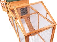 Poulailler en bois, grande cage à poules en bois avec plateau amovible