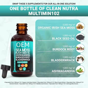 Suplemen Cair Oral All-in-One Fast OEM <span class=keywords><strong>2</strong></span> FL OZ Sea <span class=keywords><strong>Moss</strong></span> Drops untuk Penyerapan Optimal, Meningkatkan Kesehatan Lebih Baik dengan Minyak Habbatussauda - Product Image 2