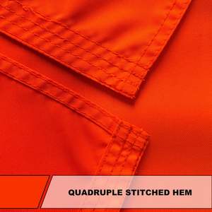 Bendera keselamatan oranye 12x18 inci, bendera keselamatan tugas berat ATV dengan 2 gromet kuningan, bendera sepeda visibilitas tinggi spanduk oranye - Product Image 4