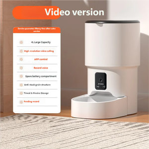 Comedero automático para gatos y perros, dispensador de comida inteligente con temporizador y control de cantidad, alimentador con control remoto por Wifi. - Product Image 4