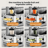 WF Brand Manual Restaurant Fruit- en Groentestrips Snijder Kubus Snijder Gember Aardappel Sla Wortel - Eenvoudig te Gebruiken RVS