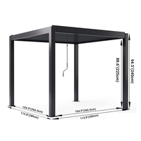 Pergola autoportante extérieure en alliage d'aluminium, écologique et durable, design moderne, pour jardinage, fabrication OEM et ODM sur mesure