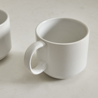 Tasse en porcelaine et en céramique blanche émaillée, livraison rapide, livraison gratuite, Oem et Odm, 80 pièces