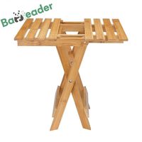 Table pliante en bois au design unique Tabouret de pêche pliable en bois portable pour l'extérieur Banc de douche Chaise pliante en bambou