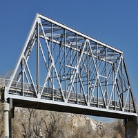 Puente Peatonal de Doble Carril Compacto de 200 Metros, Estructura de Acero Q235/Q355 Prediseñada, Fabricación Modular de Puente Temporal con Estructura de Celosía