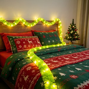 High Quality Christmas LED <b>String</b> Lights Fluorescent Green Polka Dot Decorative Lights Santa Claus <b>Balls</b> Waterproof Modern - Product Image 4