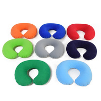 Oreiller de cou en forme de U en gros et personnalisé pour les voyages, la voiture et le bureau-Oreiller gonflable en PVC pour le soutien du cou et le confort