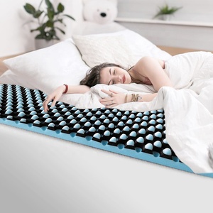 Full Size Cooling Gel Swirl Memory Foam Mattress Topper Massage Tatami Release Pressure Blue Gel Egg Foam Wave Foam