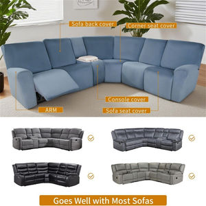 Funda de Sofá de Terciopelo Elástico Premium con Dobladillo Elástico - Funda de Repuesto Directa de Fábrica para Sala de Estar de Apartamento - Product Image 3