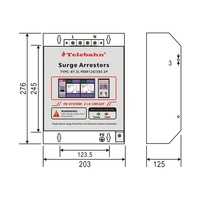 Parasurtenseurs de tension transitoire AC Telebahn 385V 60-120kA, boîtier de protection contre les surtensions SPD pour alimentation monophasée, logo personnalisé