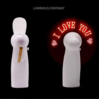 Ventilador USB Recargable Portátil Mini con Logotipo Personalizado, Diseño Creativo, Regalos Promocionales al por Mayor, Regalos de Bienvenida LED de PVC