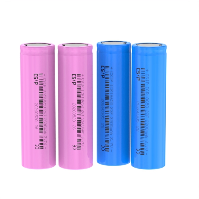 18650 Lithium Ion Battery Cell 2600mAh 26J 2200mAh 22F Rechargeable Li-ion Cell 1000 Cycles 3C Discharge Cylindrical Battery