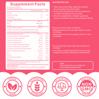 Julong OEM Gommes au collagène biotine kératine Gommes aux peptides de collagène Gommes à la vitamine C Peptides de collagène naturels blanchissants pour la peau