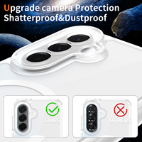 Étui de protection intégrale pour objectif d'appareil photo, antichoc, en PC rigide et TPU mat, pour Samsung Galaxy A17 A06 A16 A56 A37 A27 A57